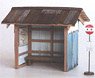 1/80(HO) Waiting Hut A (with Bus Stop Pole) [1:80, Unpainted] (Unassembled Kit) (Model Train)