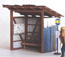 1/80(HO) Waiting Hut B 1:80 (with Bus Stop Pole) (Unassembled Kit) (Model Train)