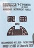 WWII UK Hurricane Instrument Panels (3D Printed) (Decal)