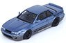 Nissan シルビア S13 PANDEM ROCKET BUNNY V1 ブルー/グレーメタリック (ミニカー)