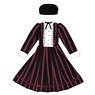 PNM Regimental Striped Dress Set (Black x Red Stripe) (Fashion Doll)