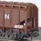イギリス2軸貨車 穀物ホッパー車 (ブラウン) 【NR-66】 ★外国形モデル (鉄道模型)