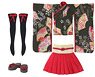 Picco M Mini Skirt Kimono Set -Maiogi- (Black) (Fashion Doll)