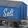 イギリス2軸貨車 塩運搬車 (屋根付き・Shaka・ブルー) 【NR-P121】 ★外国形モデル (鉄道模型)