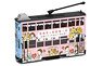 Tiny City No.52 Hong Kong Tram (6th-Generation) Ding Ding Cat Light Blue/Pink (Diecast Car)