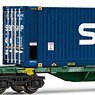 CEMAT, 4-axle container Wagon Sgnns, loaded with 45` container `Samskip`, Period V-VI (Model Train)