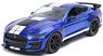 2020 Ford Mustang Shelby GT500 Glossy Blue/White Line (Diecast Car)