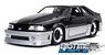 1989 Ford Mustang GT Glossy Black / Silver (Diecast Car)