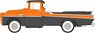 (HO) Dodge D100 Pick Up 1957 Omaha Orange And Jewel Black (Model Train)