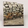 ジオラマ素材 石垣付展示ベース3.5×3.5cm (1/35～32スケール対応) (プラモデル)