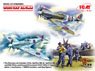 WWII RAF Airfield (Spitfire Mk.IX, Spitfire Mk.VII, RAF Pilots and Ground Personnel ) (7 figures) (Plastic model)