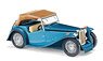 (HO) MG Midget TC Cabrio Two Tone Blue 1968 (Diecast Car)