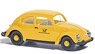 (HO) Volkswagen Beetle `Ovalfenster, Post Osterreich Modellautos` 1955 (VW Kafer Deutsche Bundespost Fahrschule) (Model Train)