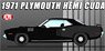 1971 Plymouth Hemi Cuda B5 Black (Diecast Car)