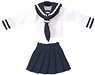Long-sleeved Sailor Suit II (White x Navy) (Fashion Doll)