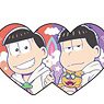 TV Animation [Osomatsu-san] Heart Type Glitter Acrylic Badge (Set of 6) (Anime Toy)