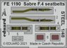 Sabre F.4 Seatbelts Steel (for Airfix) (Plastic model)