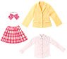 45 Blazer Uniform Set (Yellow x Pink Check) (Fashion Doll)