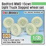 British Bedford MWD 15cwt Truck Sagged Wheel Set (for Gecko Models) (Plastic model)