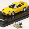 Mazda RX-7 (FD3S) Type RS with Engine Display Model Sunburst Yellow (Diecast Car)