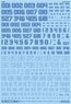 1/144 GM Number Decal No.5 [Military Stencil & Line Shape] Cool Blue (Material)