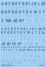 1/144 GM Font Decall No.3 [Military Stencil & Line Shape / Alphabet] Cool Blue (Material)