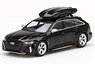 Audi RS 6 Avant Mythos Black Metallic w/Roof Box (LHD) (Diecast Car)