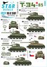 T-34-85 Medium Tank. Polish, Jugoslav and Czech Red Army Tanks. (Decal)