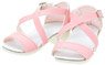 50 Cross Strap Sandals (Pink) (Fashion Doll)