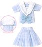 Cheerful Sailor Suit Set (Light Blue Check) (Fashion Doll)
