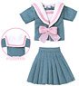 Cheerful Sailor Suit Set (Blue x Light Pink) (Fashion Doll)
