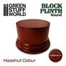 Round Block Plinth 8cm - Hazelnut (Display)