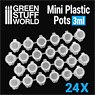 24 x Mini Plastic Pots 3ml (Hobby Tool)