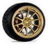D Model Wheels No.14 (Gold) (Diecast Car)