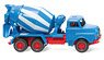 (HO) Concrete Mixer (MAN) - Blue/White (Model Train)