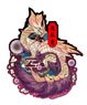 Capcom x B-Side Label Sticker Monster Hunter Mizutsune Ukiyo-e (Anime Toy)