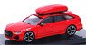 アウディ RS 6 アバント タンゴレッド w/ルーフボックス (ミニカー)