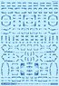 1/100 GM Line Decal No.1 [with Caution] #1 Cool Blue (Material)