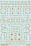 1/100 GM Line Decal No.1 [with Caution] #1 Orange (Material)