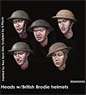 Heads w/British Brodie Helmets (Plastic model)