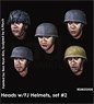 Heads w/FJ Helmets, Set #2 (Plastic model)