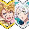 Dream!ing Heart Type Glitter Acrylic Badge [White Dormitory Ver.] (Set of 8) (Anime Toy)