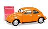(HO) Mini Kit Volkswagen Beetle Orange (Model Train)