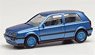 (HO) Volkswagen Golf III VR6 Blue Metallic Blue Rim (Model Train)