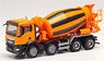 (HO) MAN TGS NN 4-axle Concrete Mixer Truck Orange (Model Train)