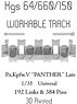 WWII German Pz.Kpfw.V `Panther` Late Workable Track (3D Printed) (Plastic model)