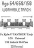 WWII German Pz.Kpfw.V `Panther` Early Workable Track (3D Printed) (Plastic model)