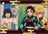 Demon Slayer: Kimetsu no Yaiba Synthetic Leather Pass Case Tanjiro Kamado & Zenitsu Agatsuma & Inosuke Hashibira A (Anime Toy)