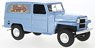 Jeep Willys Station Wagon Box Van 1955 Metallic Light Blue / White Lucky (Diecast Car)