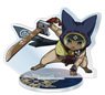 Monster Hunter Rise Character Acrylic Stand Felyne (Airou) (Anime Toy)